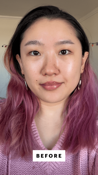 Han before applying the Ilia Skin Blur Serum Concealer