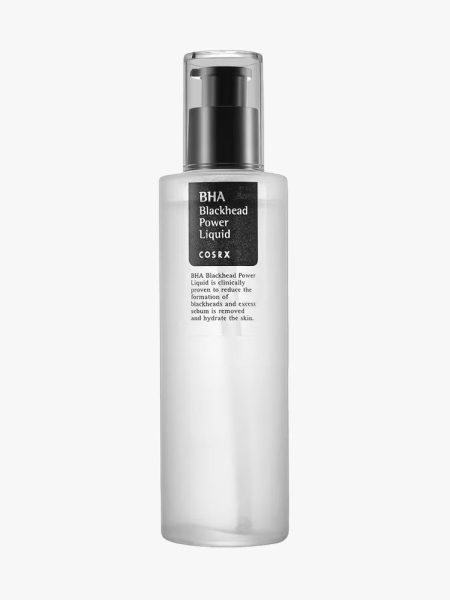 CosRx BHA Blackhead Power Liquid Treatment in branded component on a light gray background